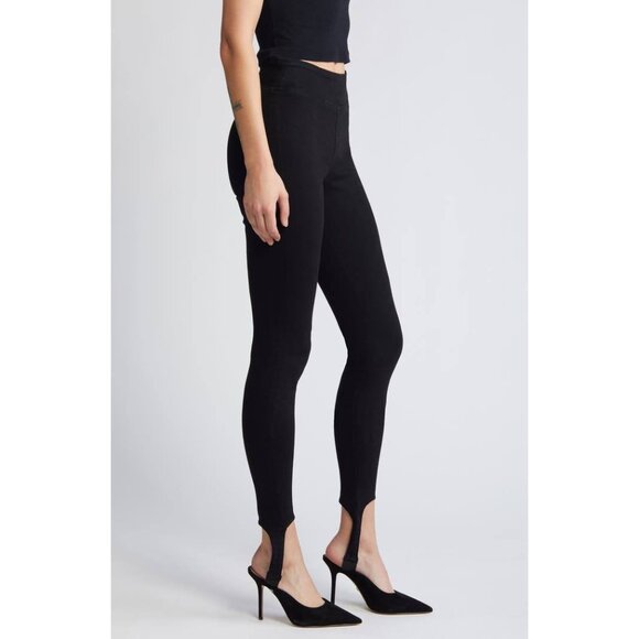 NWT FRAME DENIM Black Ponte Stirrup Pants Size 1-S - Picture 1 of 12
